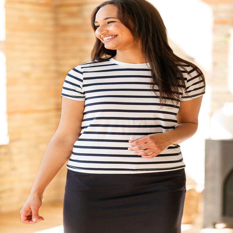 Thread & Supply Asher Navy Striped Tee - FINAL SALE