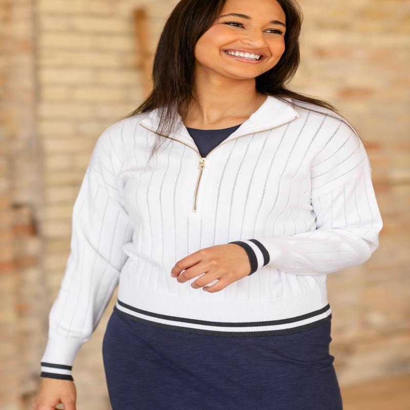 VARLEY Aliyah Half Zip Knit Sweater