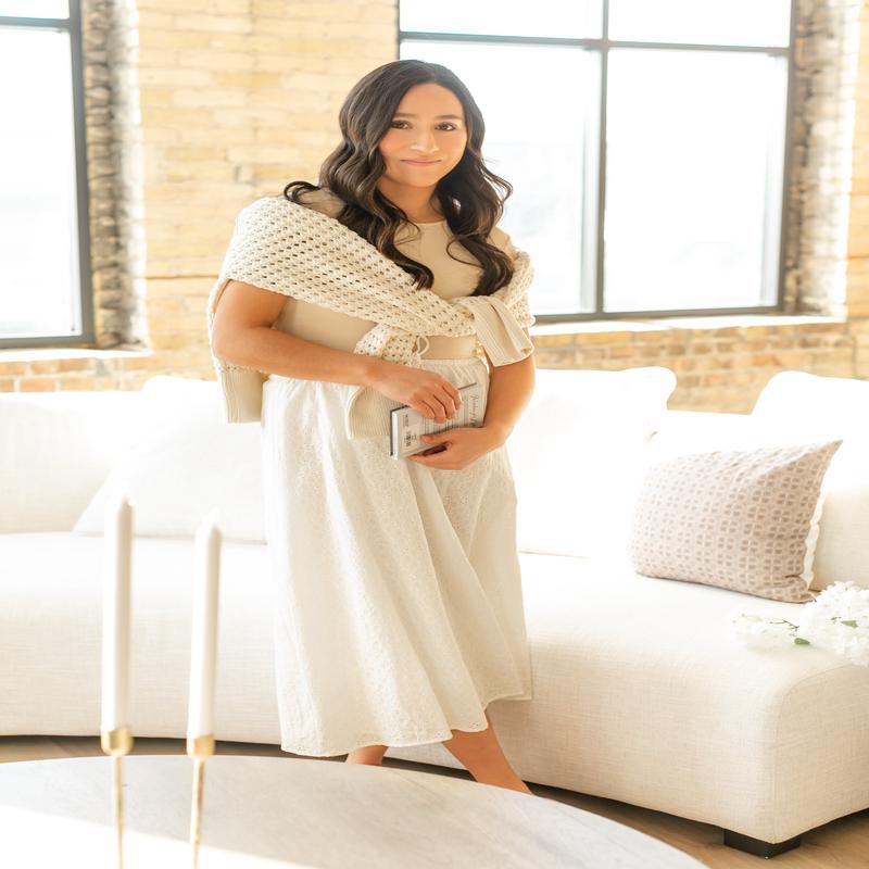 White Eyelet Lace Drawstring Midi Skirt - FINAL SALE