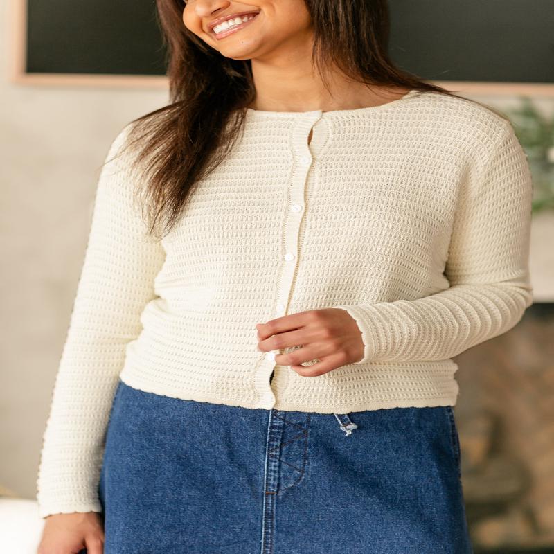 Yael Textured Midi-Weight Cardigan - FINAL SALE