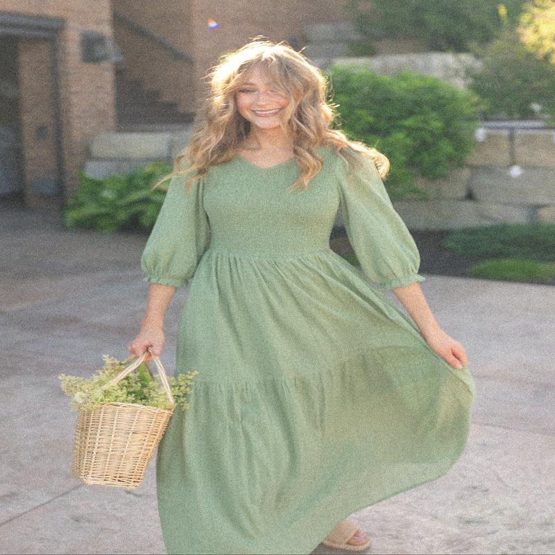 Flora Smocked Midi Dress