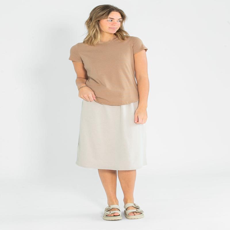 French Terry Elastic Waist Skirt - FINAL SALE