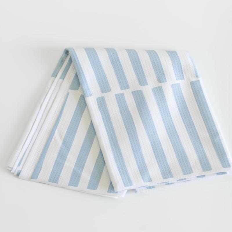 Geometry Blue Stripes Luxe Towel