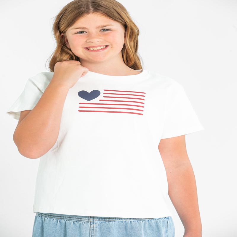 Girl's Heart Flag Graphic Tee - FINAL SALE