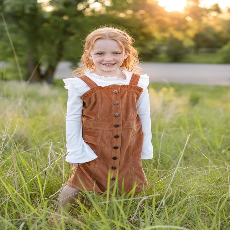 Girls Marlow Corduroy Midi Jumper Dress - FINAL SALE