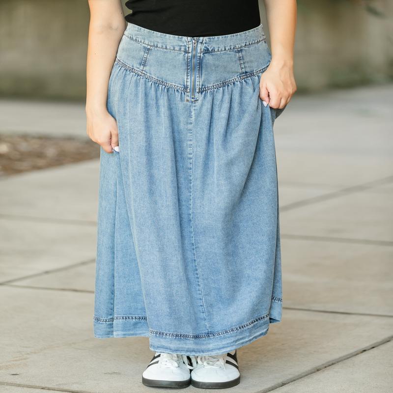 Heartloom Amela Denim Maxi Skirt