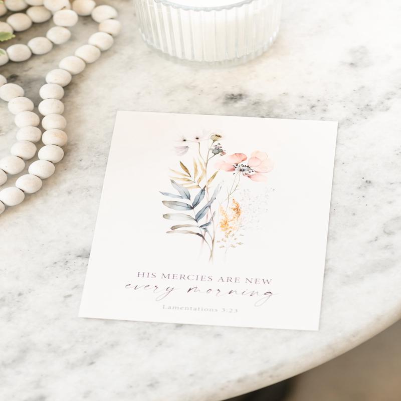 His Mercies Are New Art Print Christian Gift Decor