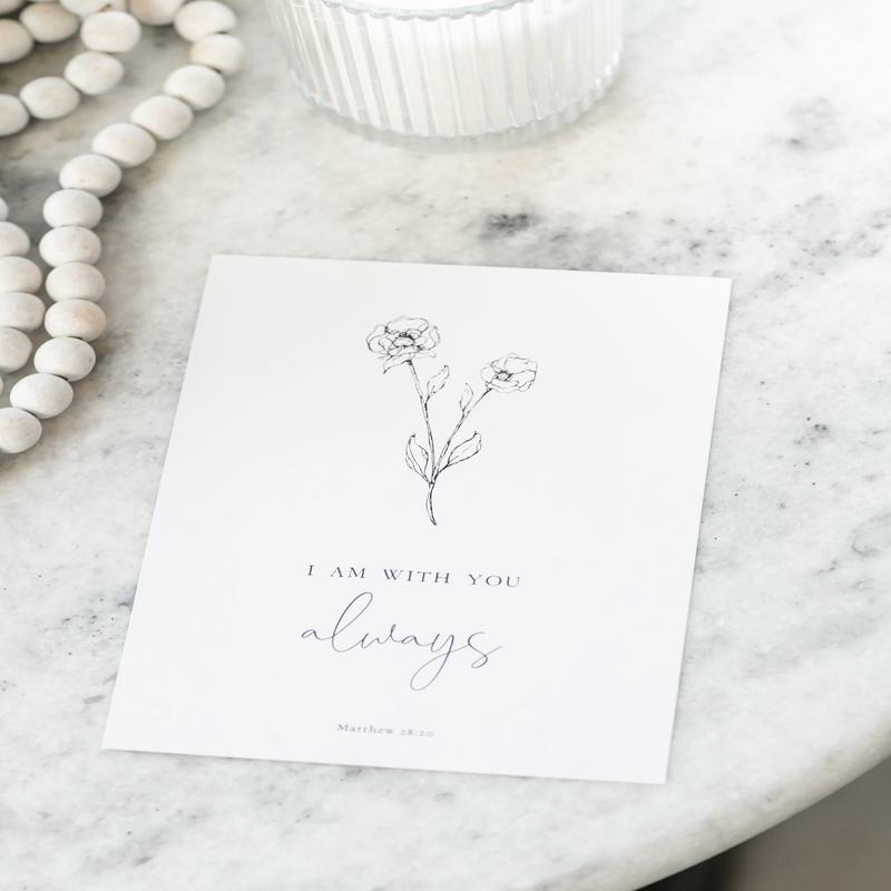 I Am With You Scripture Wall Art Print Christian Gift Decor