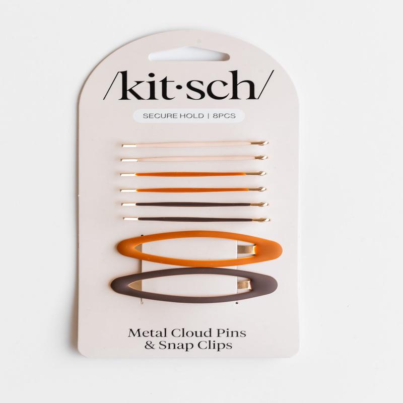 Kitsch Metal Cloud Pins & Snap Clips 8pc Set