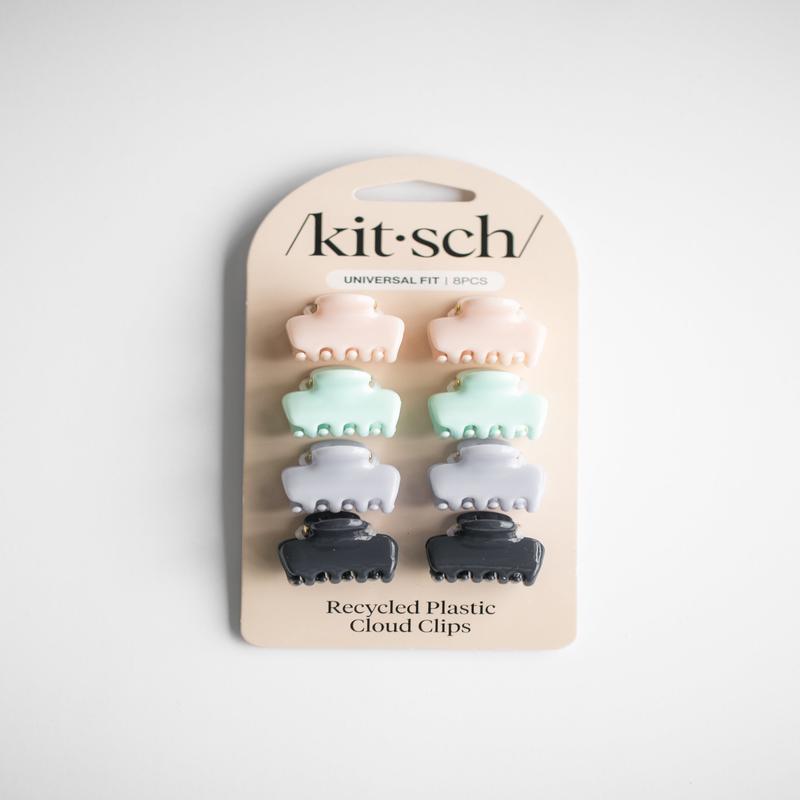 KITSCH Recycled Plastic Mini Cloud Clips 8pc Set