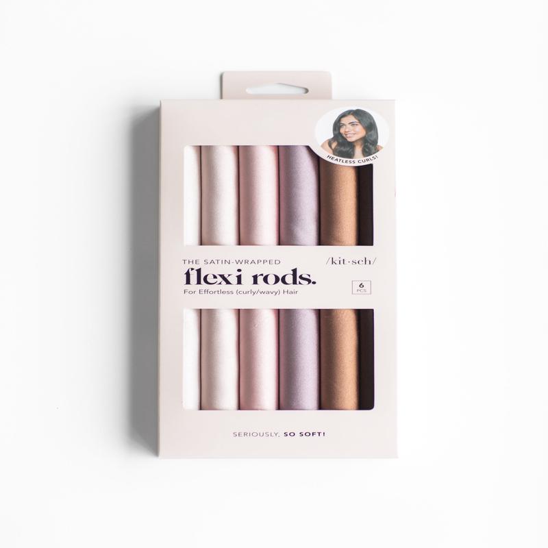 KITSCH Satin Wrapped Flexi Rods 6pc Set
