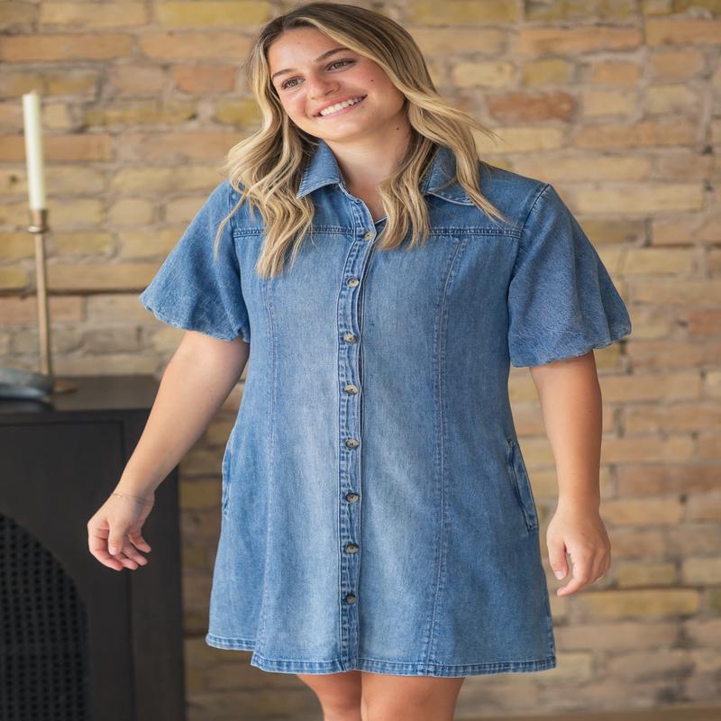 Kut from the Kloth Blanca Denim Shirt Dress