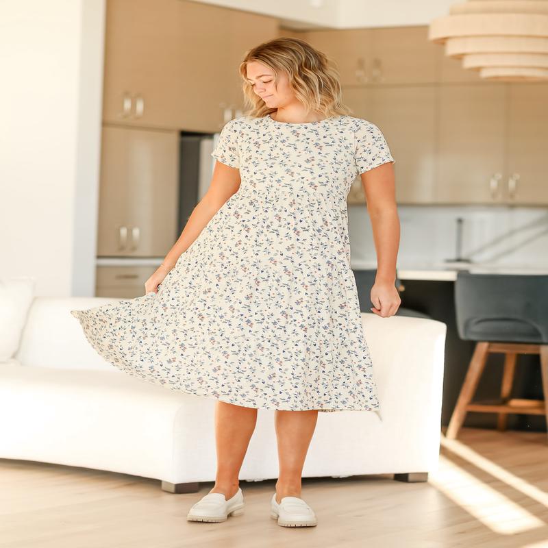 Melanie Tiered Knit Midi Dress