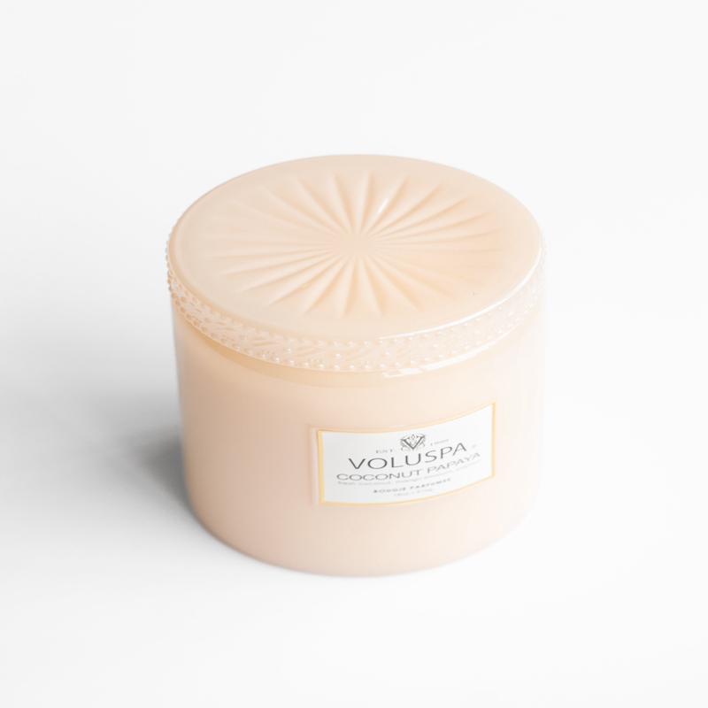 Voluspa Coconut Papaya 18oz Large Jar Speckle Candle