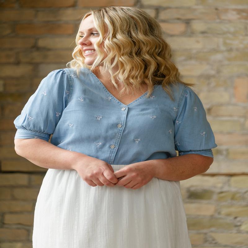 Aspen Embroidered Button Down Shirt - FINAL SALE