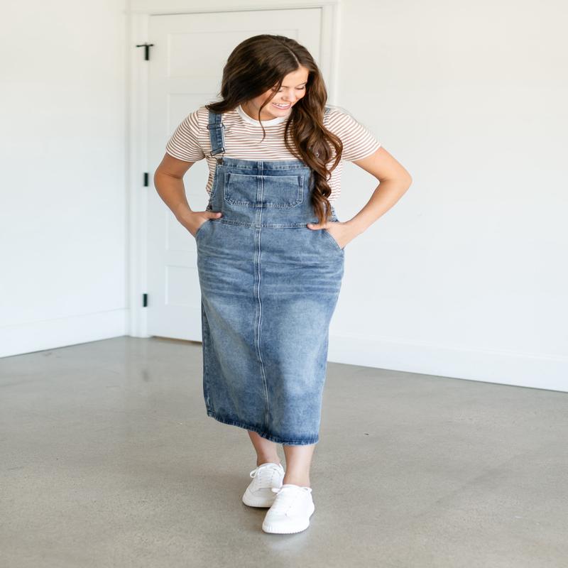 Blakely Denim Overall Dress