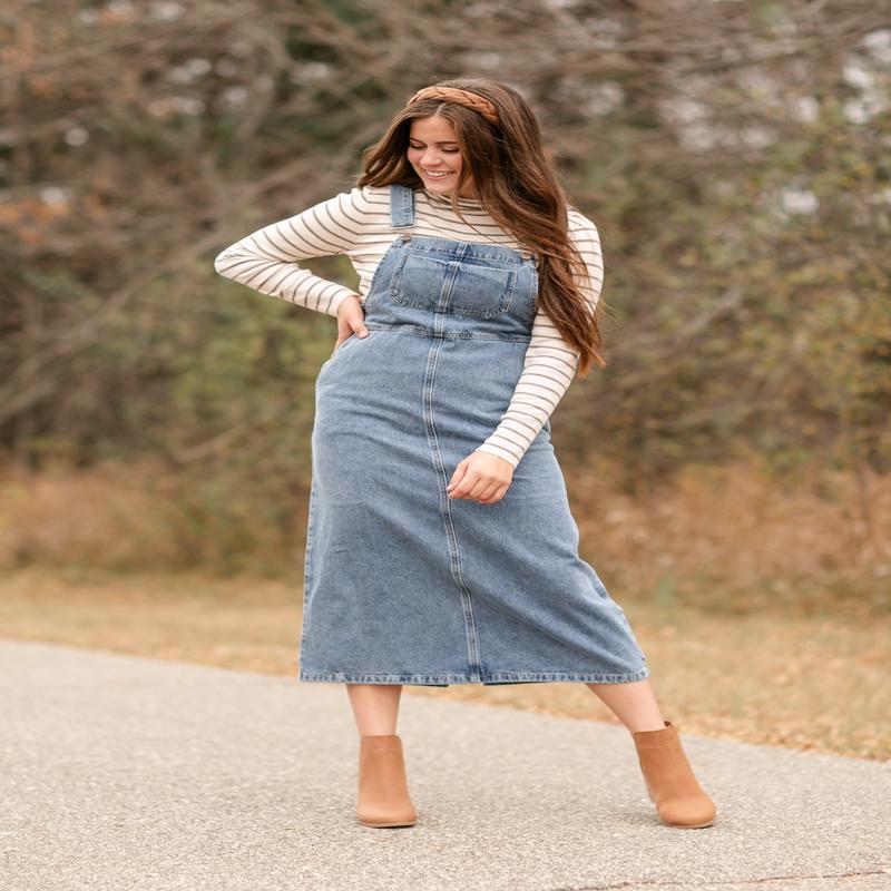 Blakely Denim Overall Dress - FINAL SALE