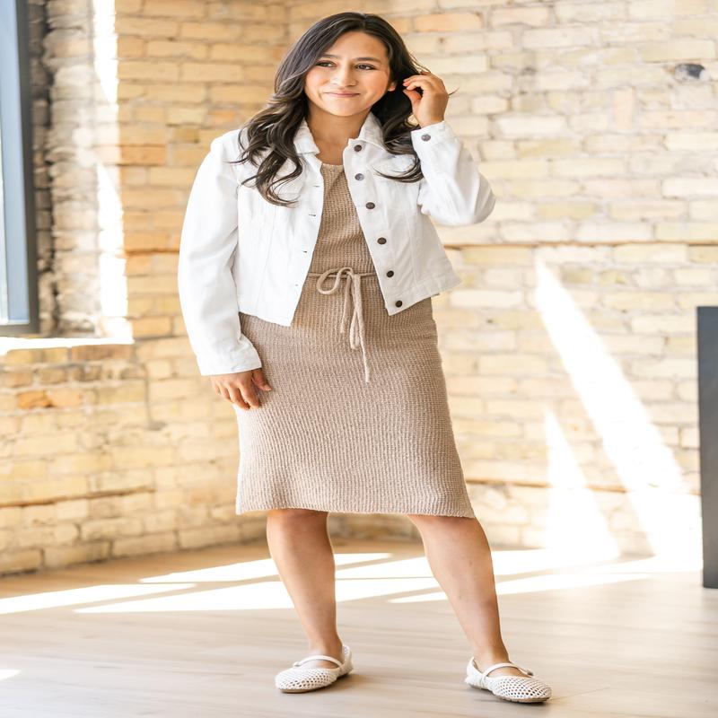 Cap Sleeve Knit Midi Dress - FINAL SALE