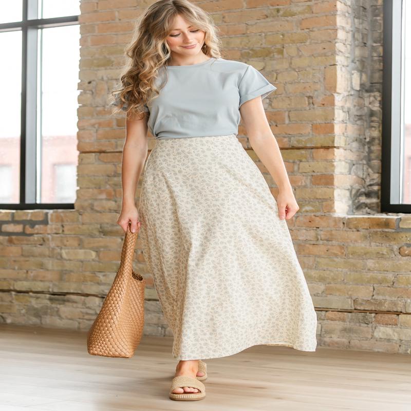 Cotton Floral Slip Skirt - FINAL SALE