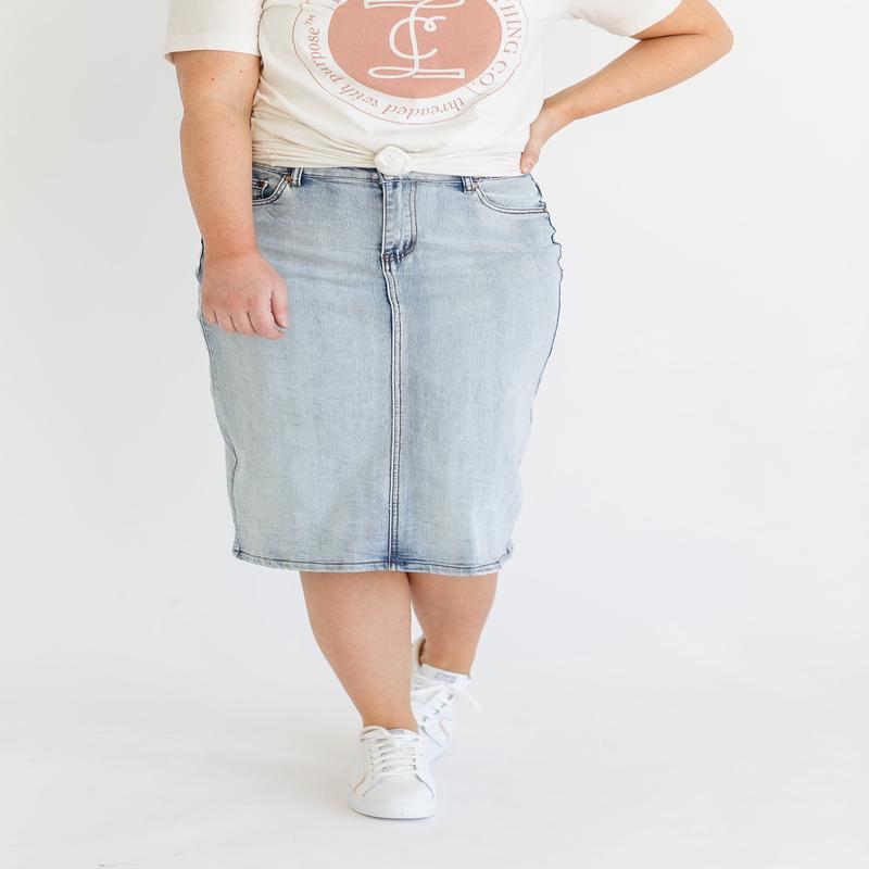 Frankie Five Pocket Denim Midi Skirt - FINAL SALE
