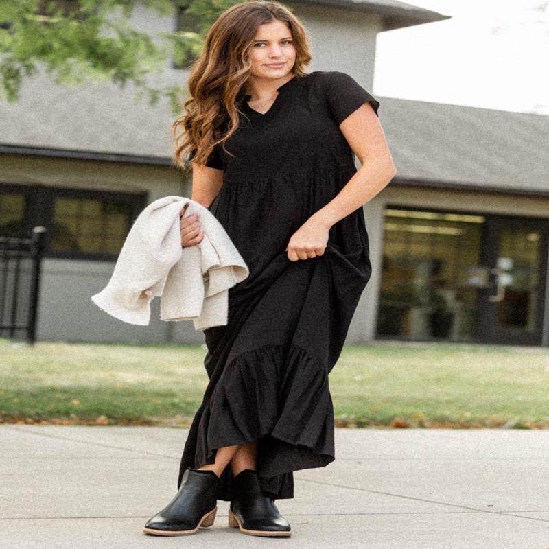 Jaydrien Flutter Sleeve Maxi Dress