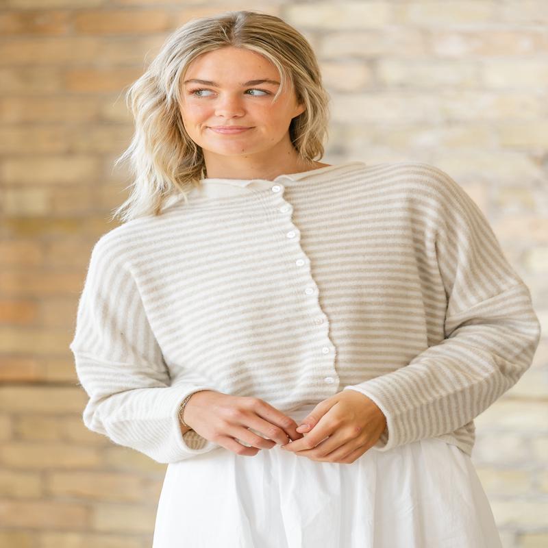Mini Striped Piper Cardigan
