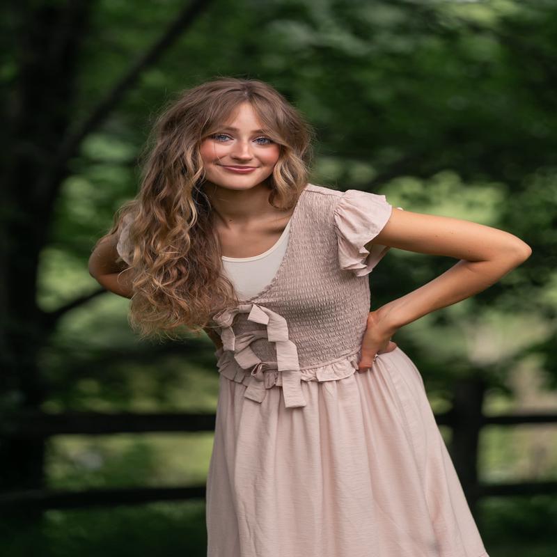 Bow Detail Smocked Midi Dress - FINAL SALE