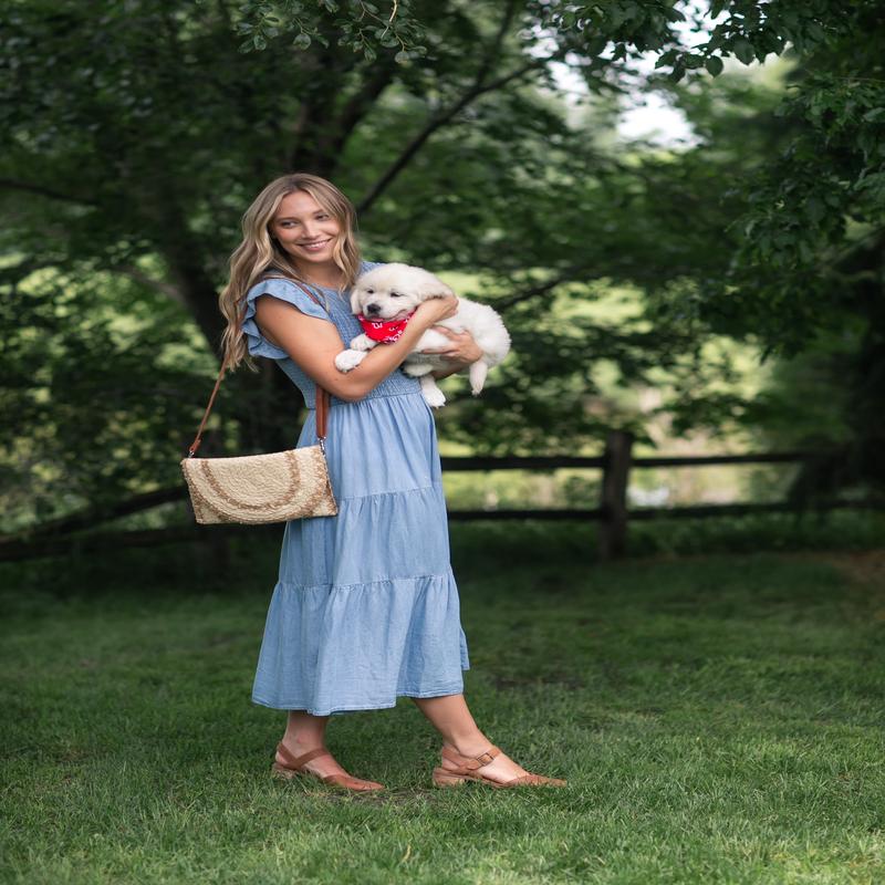 Chambray Smocked Tiered Midi Dress - FINAL SALE