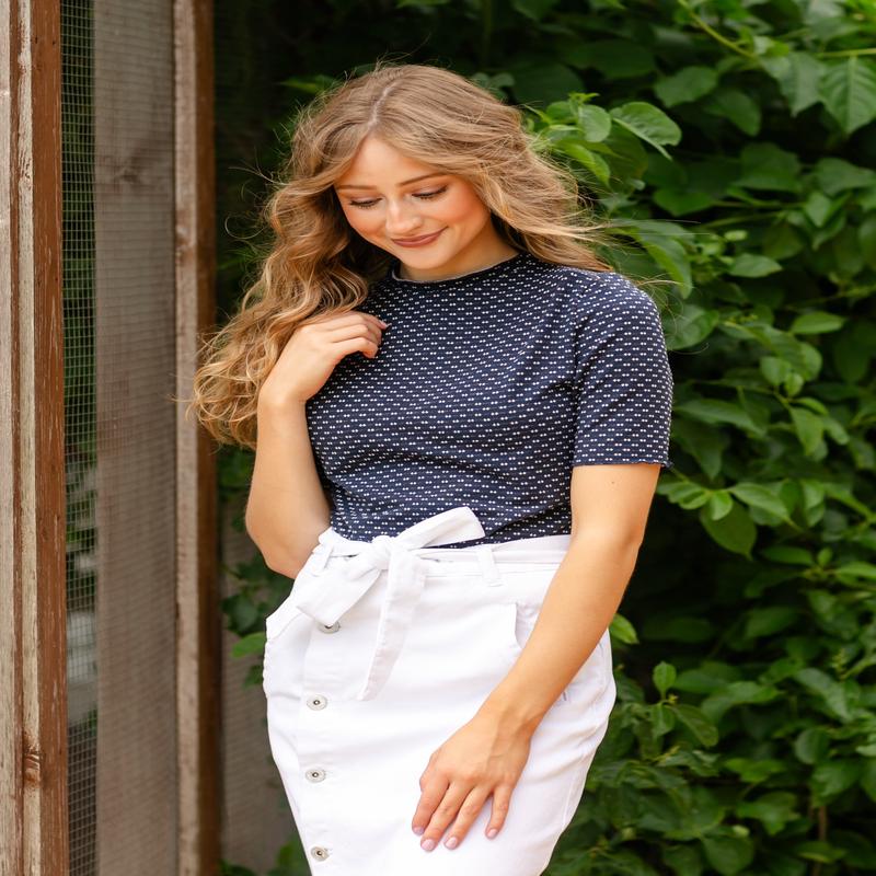 Dot Textured Knit Top - FINAL SALE