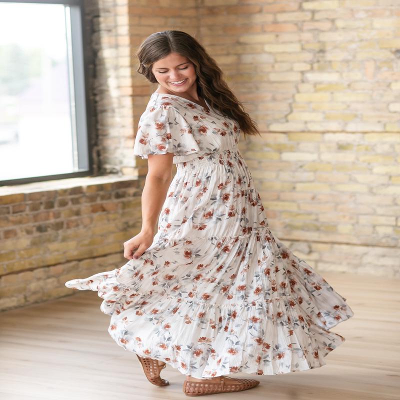 Eden Copper Blossom Dress - FINAL SALE