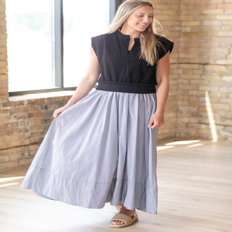 elan Mixed Media Maxi Dress - FINAL SALE