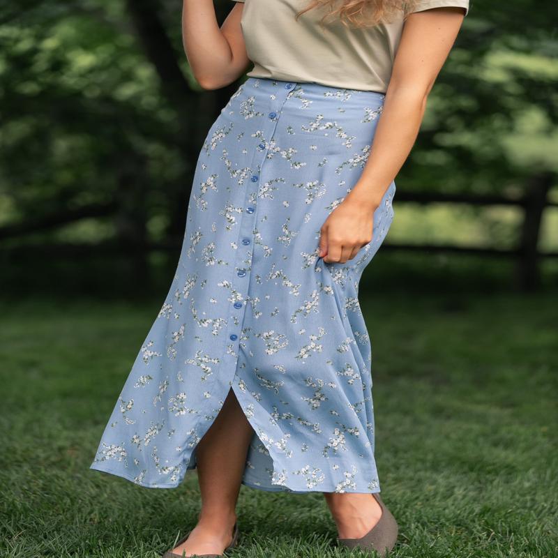 Floral Button Down Maxi Skirt - FINAL SALE