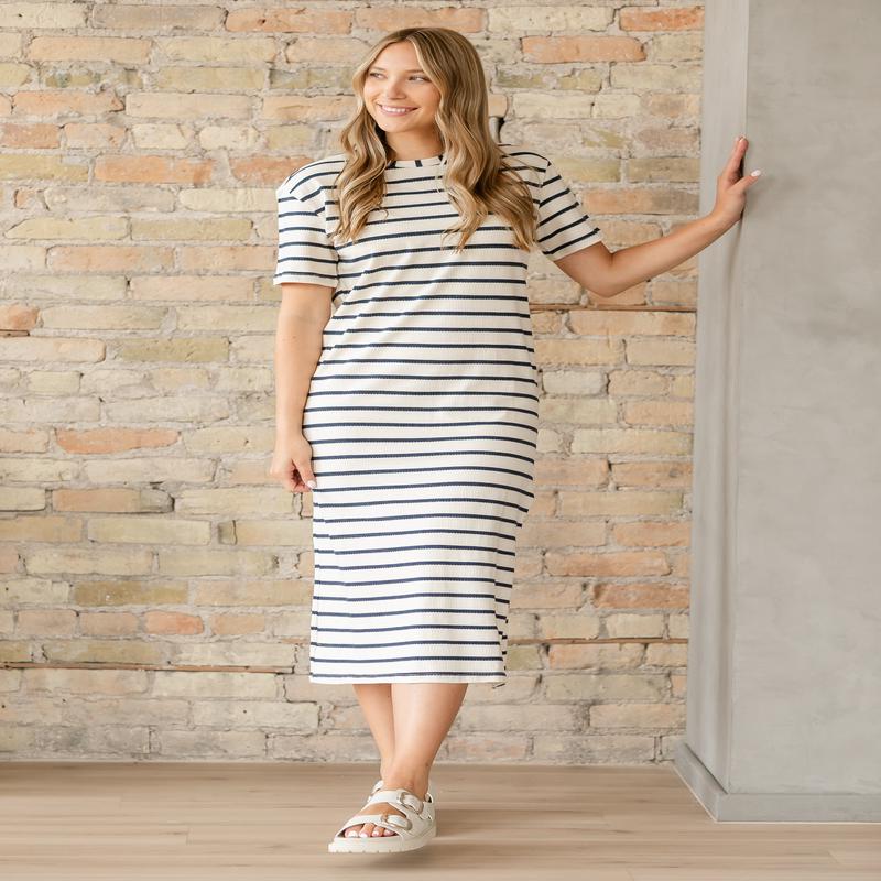Jett Striped T-shirt Dress - FINAL SALE