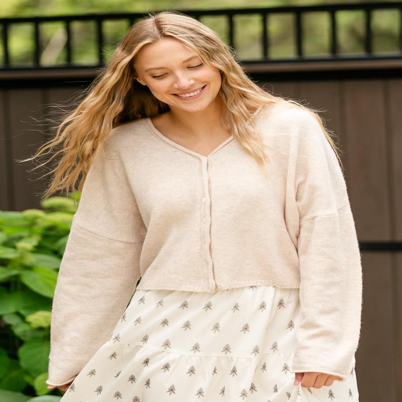 Maia V-neck Button Cardigan - FINAL SALE