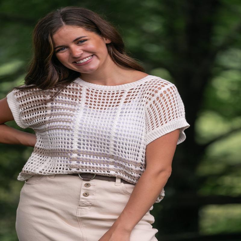 Multi Stripe Crochet Top - FINAL SALE