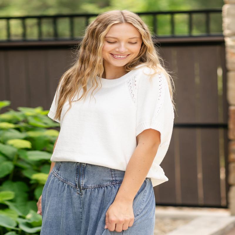 Round Neck Sweater Top - FINAL SALE