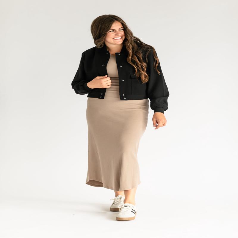 Steve Madden Ardine Black Bomber Jacket - FINAL SALE