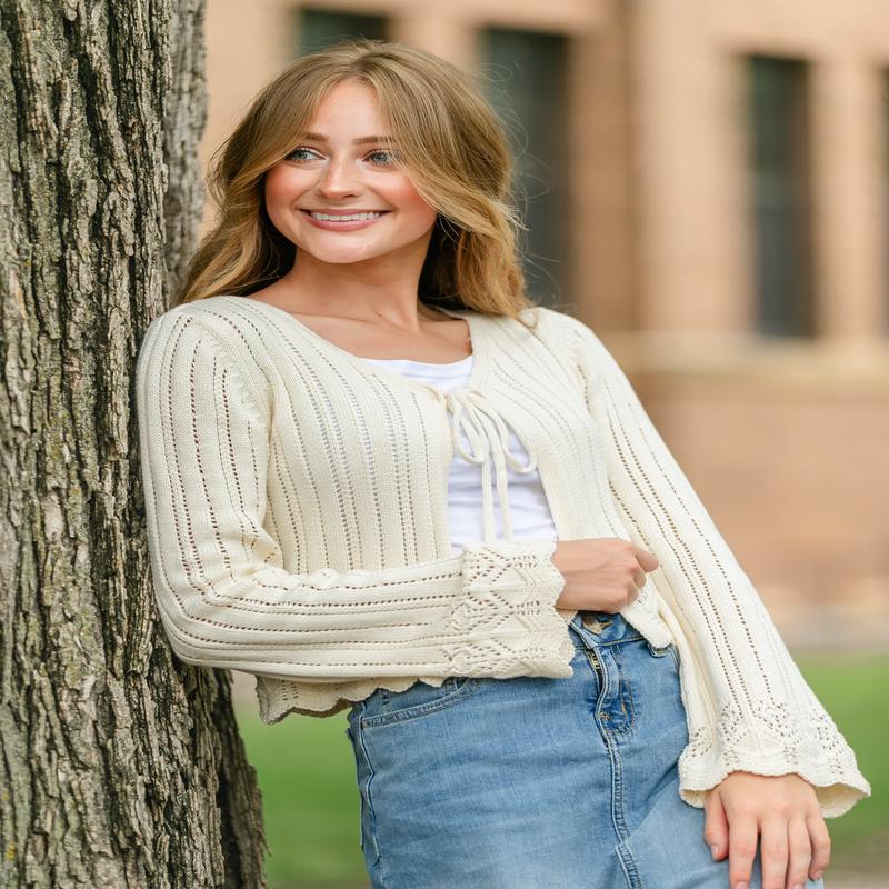 Chamomile Front Tie Cardigan