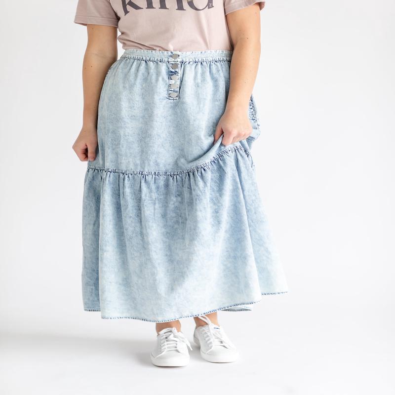 Khloe Chambray Maxi Skirt - FINAL SALE