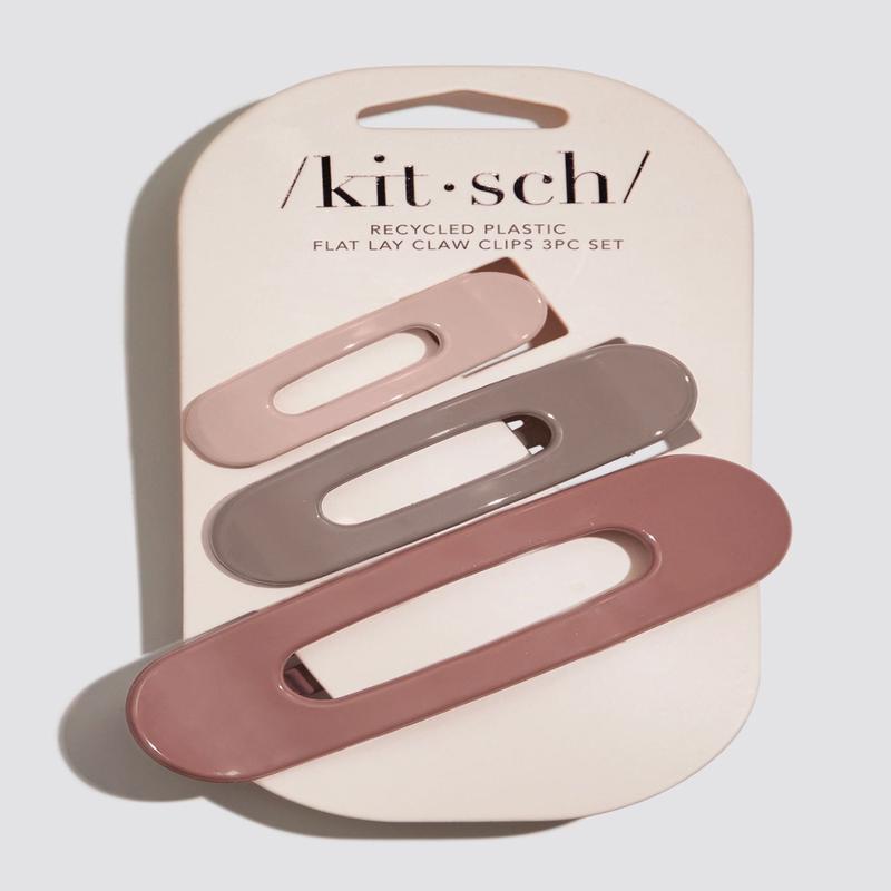 Kitsch Flat Lay Claw Clip 3pc Flat Ultra Glossy
