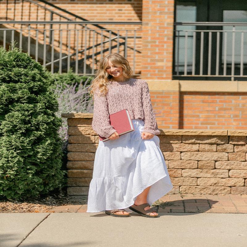 Pointelle Knit Sweater - FINAL SALE