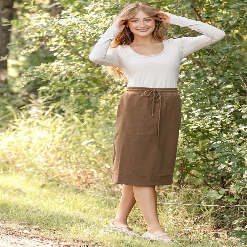 Scoop Neck Long Sleeve Top