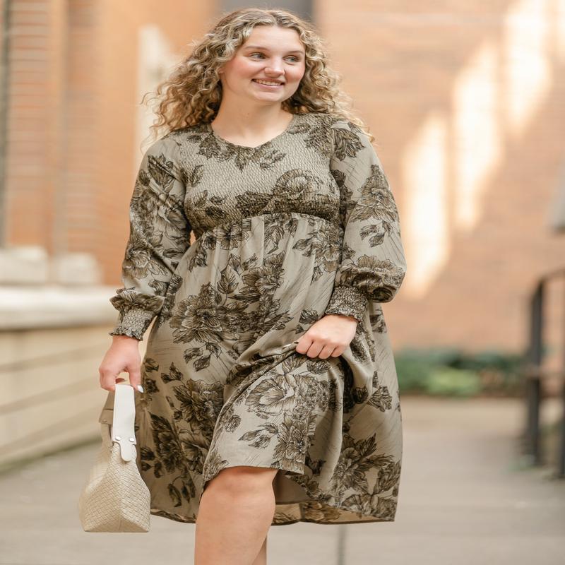 Aleeyah Smocked Midi Dress - FINAL SALE