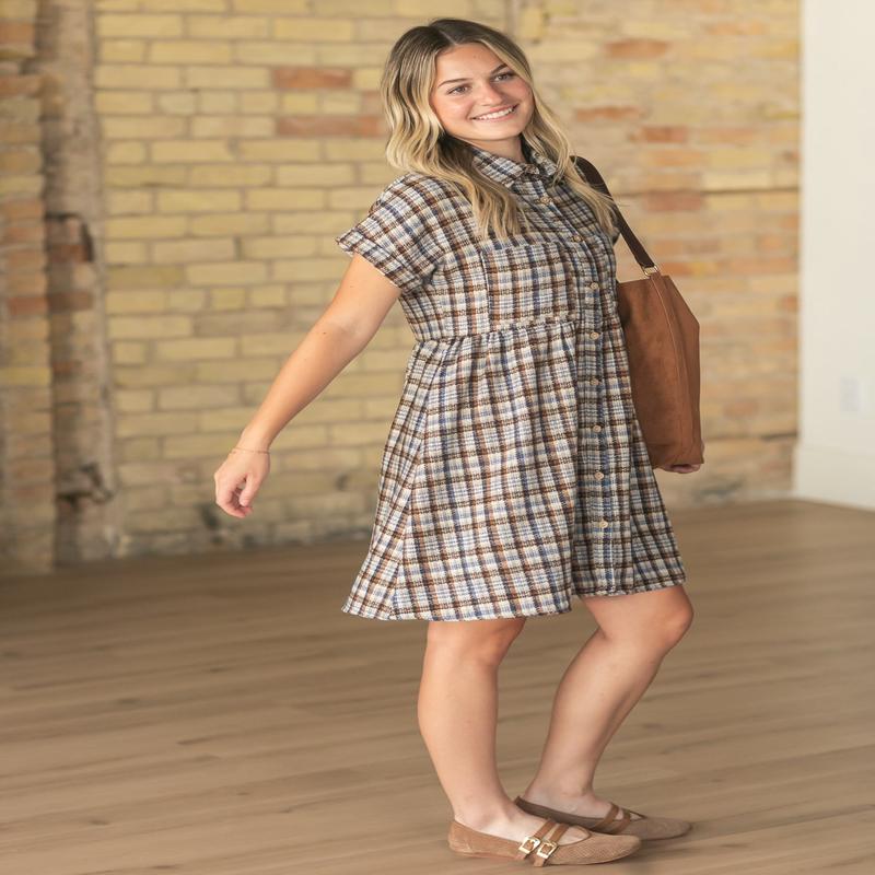 Blanche Harvest Plaid Dress