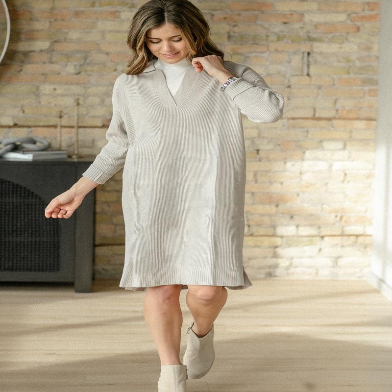 DOORBUSTER - Hampton Waffle Knit Dress - FINAL SALE