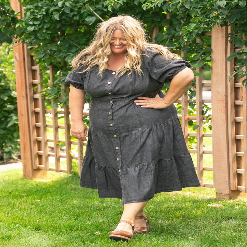 Elton Square Neck Dress