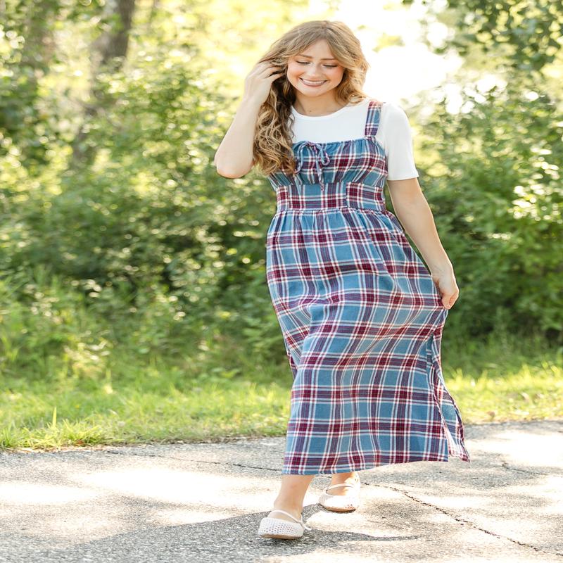Flannel Cure Milkmaid Midi Dress - FINAL SALE