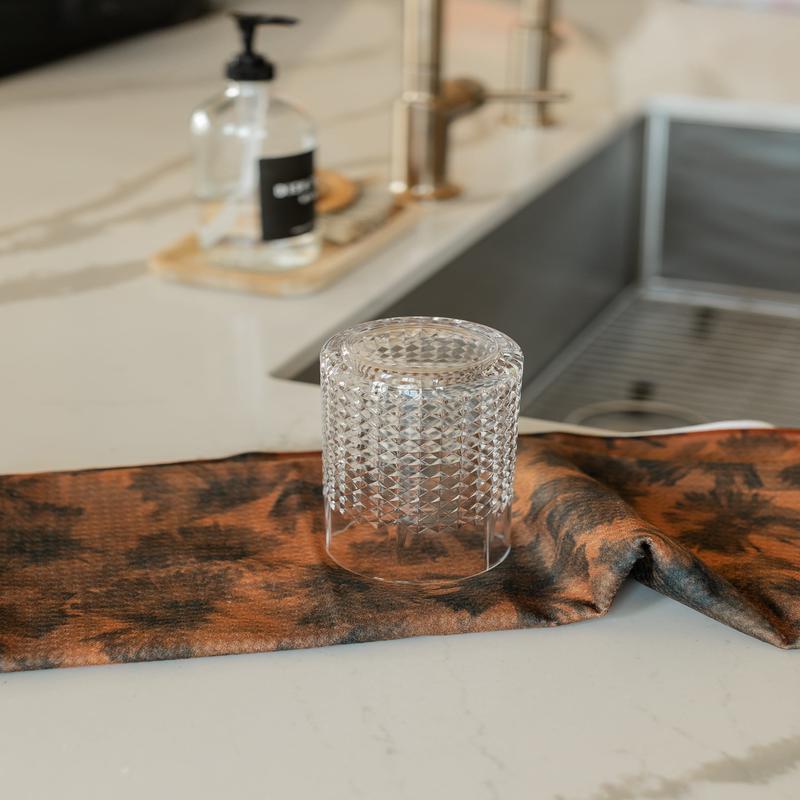 Geometry Autumn Prairie Tea Towel