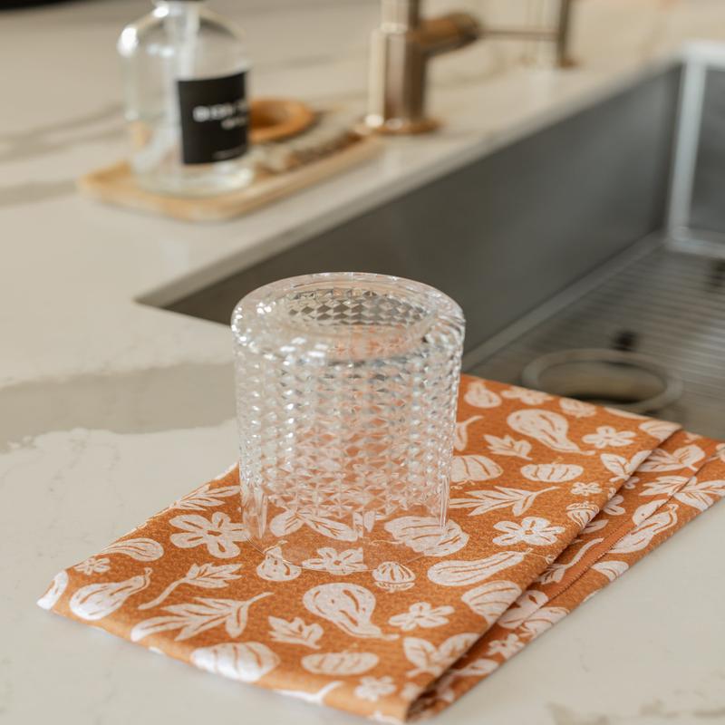 Geometry Farm Harvesting Days Tea Towel