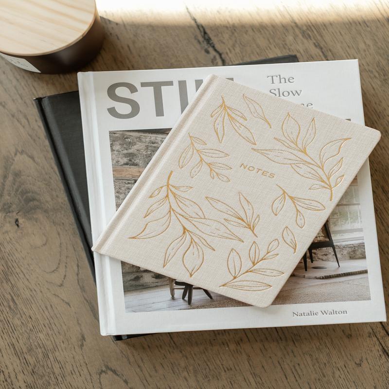 Gold Leaves Notes Journal